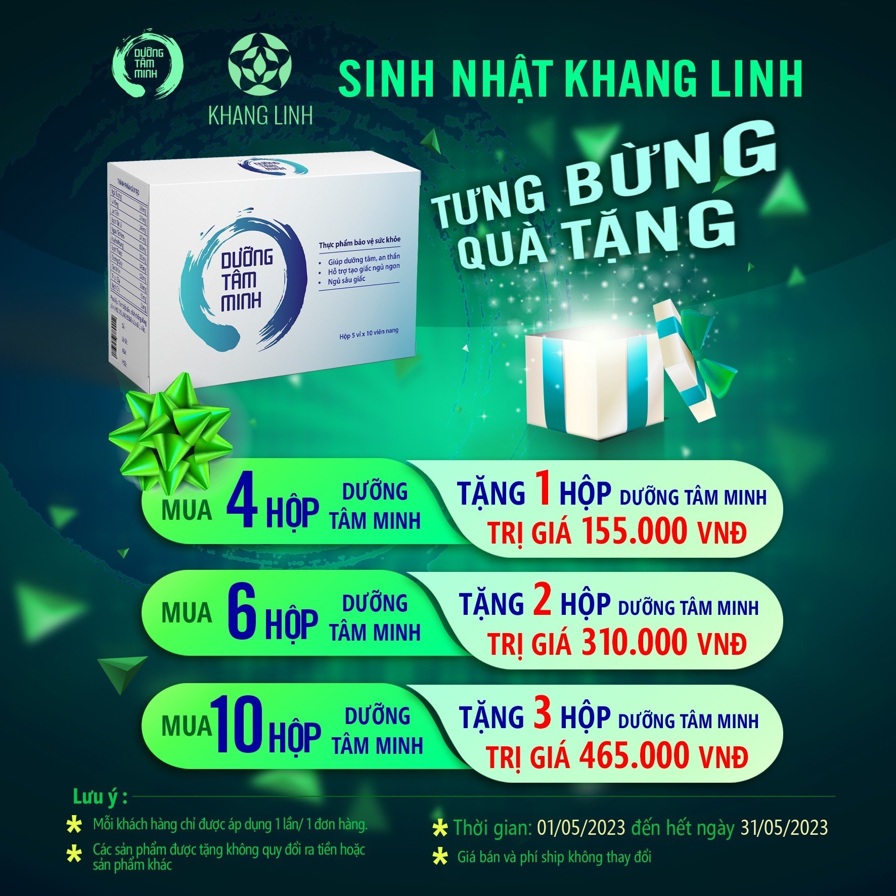 THÔNG BÁO CHƯƠNG TRÌNH SINH NHẬT KHANG LINH, TƯNG BỪNG QUÀ TẶNG