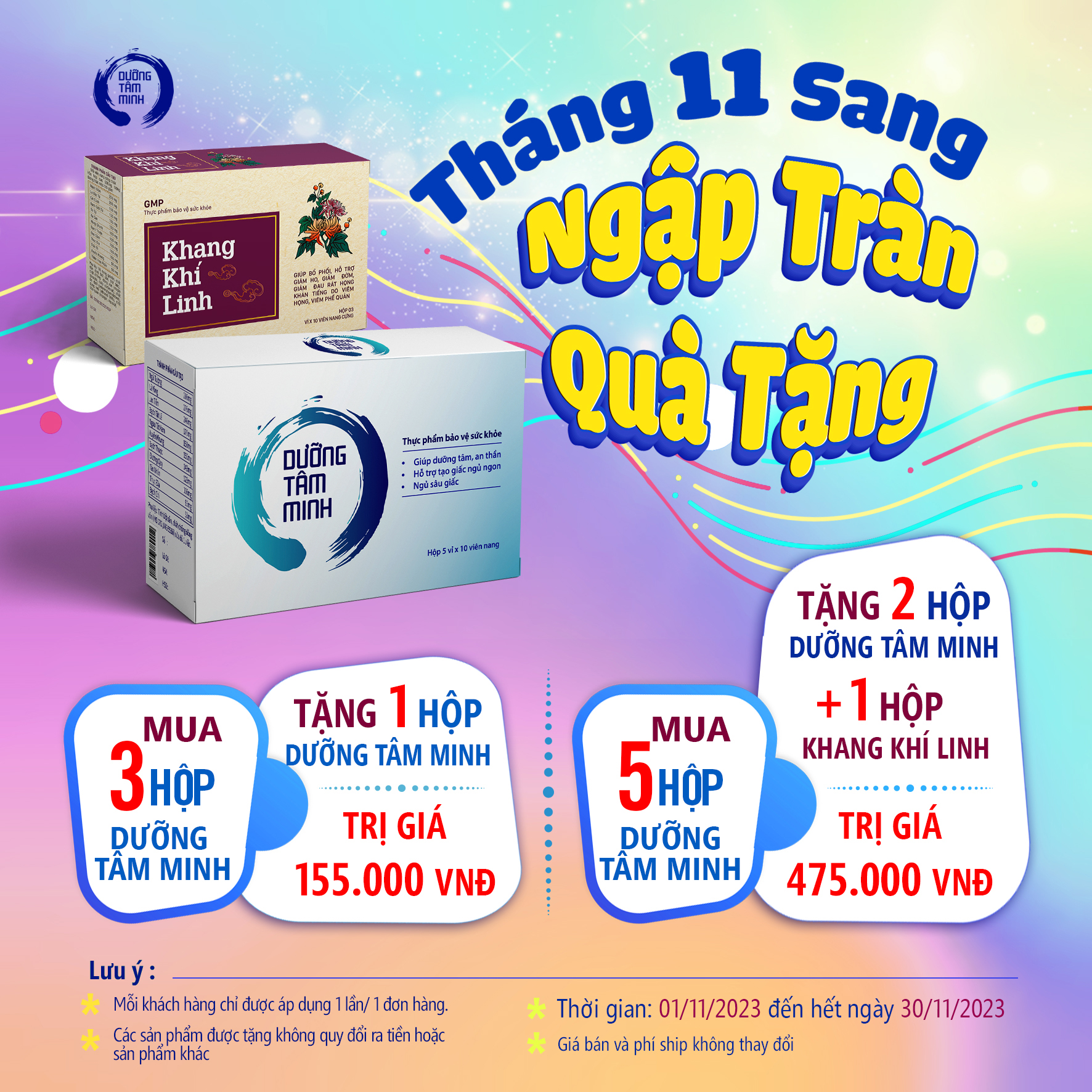 THÔNG BÁO CHƯƠNG TRÌNH THÁNG 11 SANG, NGẬP TRÀN QUÀ TẶNG